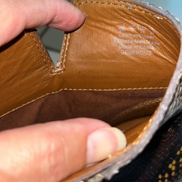 Franco Sarto Snakeskin Block Heel Square Toe Generous Bootie. - Picture 13 of 14